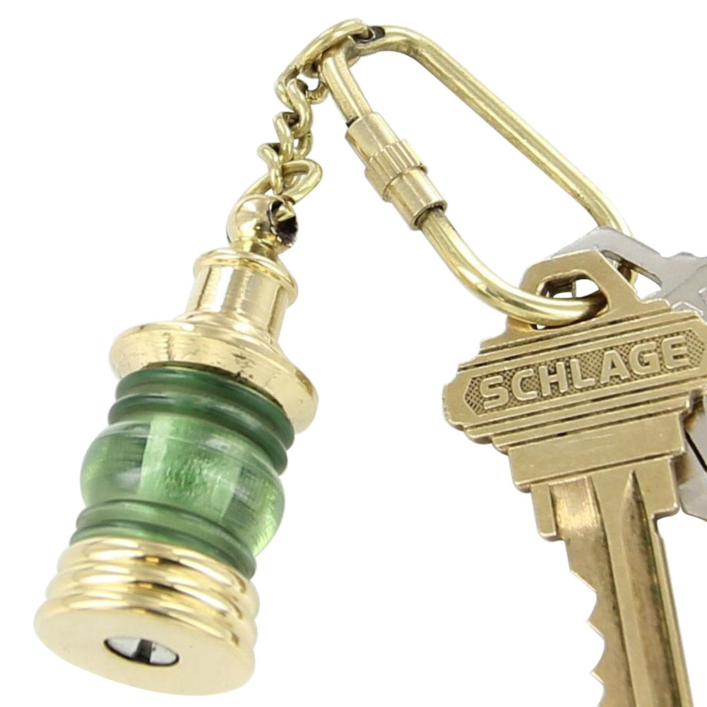 American Railroad Green Short Globe Lantern Keychain