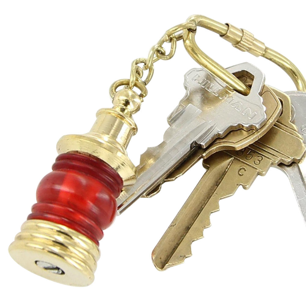 American Railroad Red Short Globe Lantern Keychain