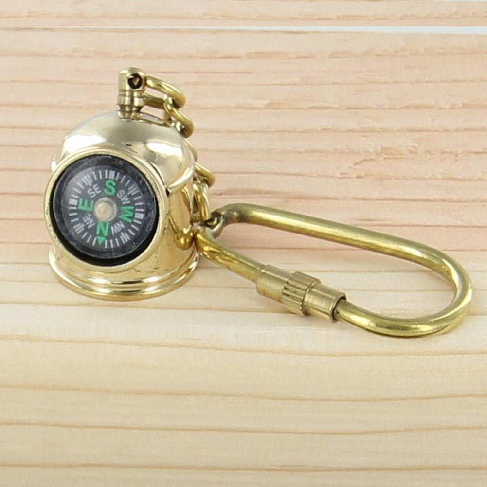 Nautical Helmet Mariner Compass Keychain