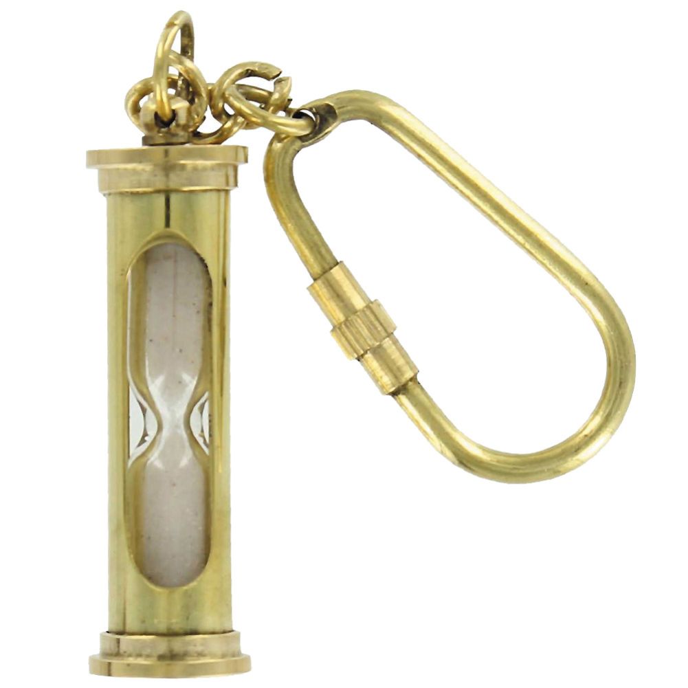 Falling Sand Brass Sand timer Keychain