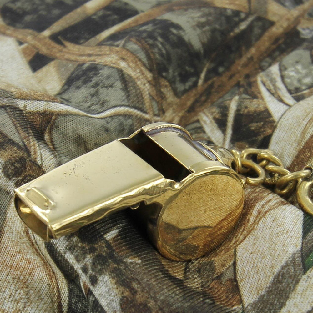 Functional Ruckus Brass Whistle Keychain