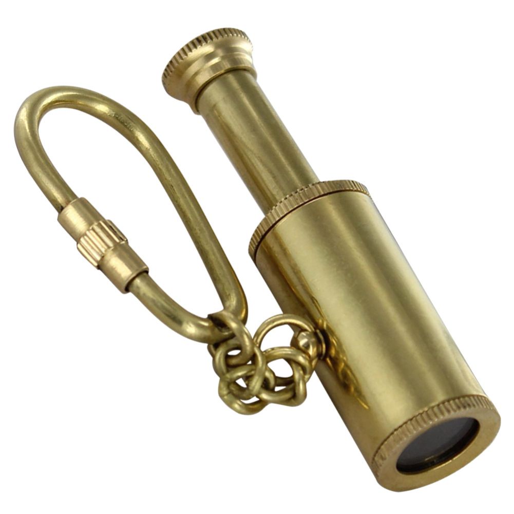 Reach for the Stars Brass Telescope Key Chain