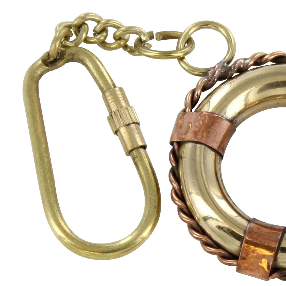 Solid Brass Life Saver Keychain