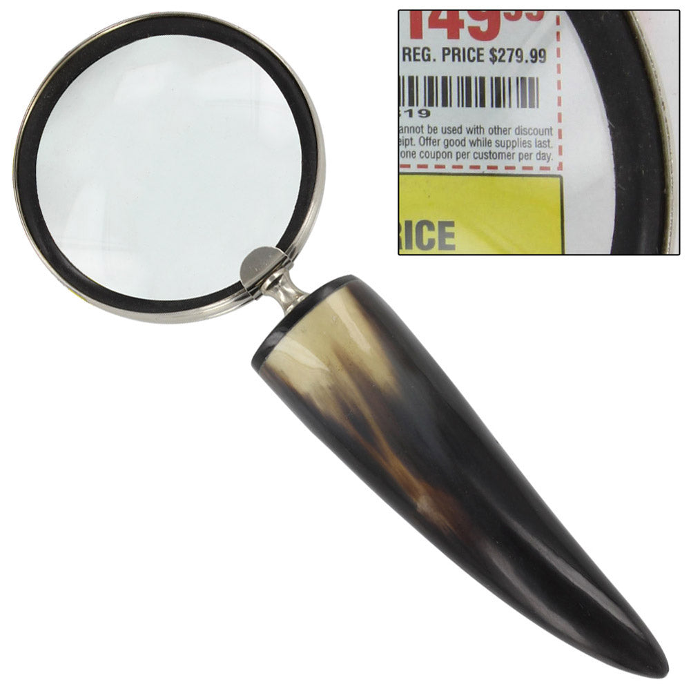 Executive Horn Magnify Glass Desk Accessory