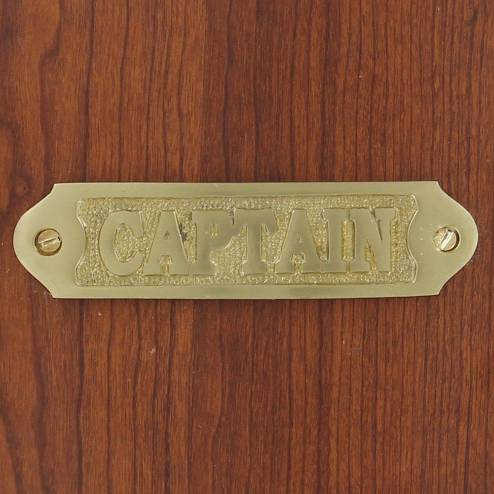 Handmade Brass Captains Quarters Plate Sign