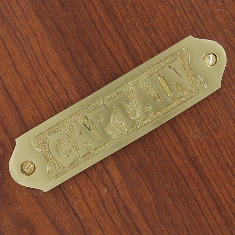 Handmade Brass Captains Quarters Plate Sign