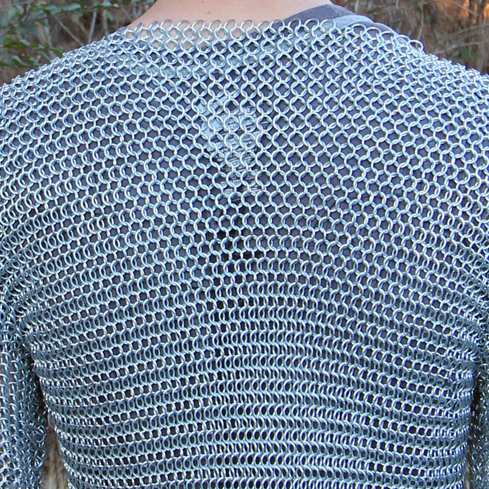 Medieval Knights Full Sleeve Hauberk Chainmail Large