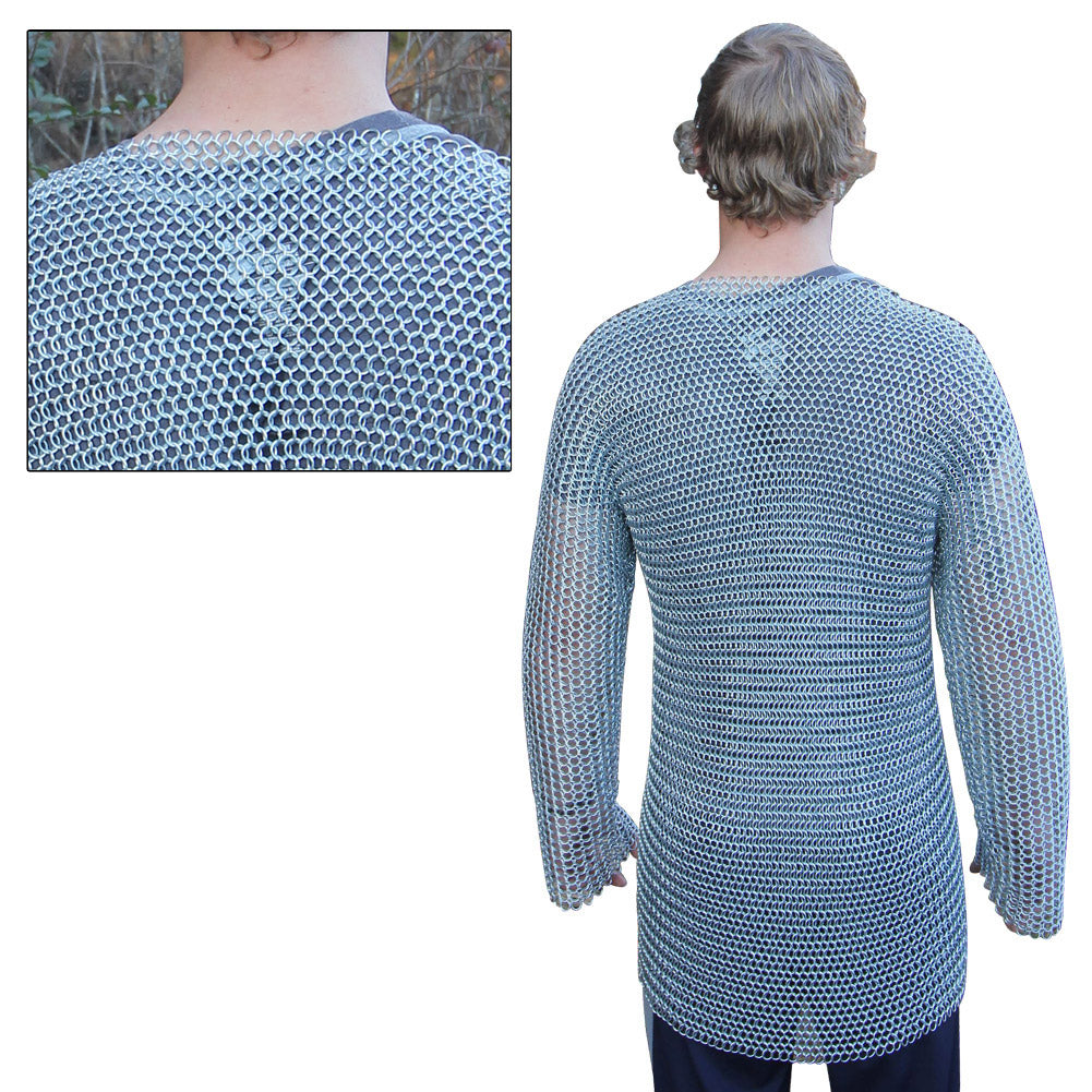 Medieval Knights Full Sleeve Hauberk Chainmail Medium