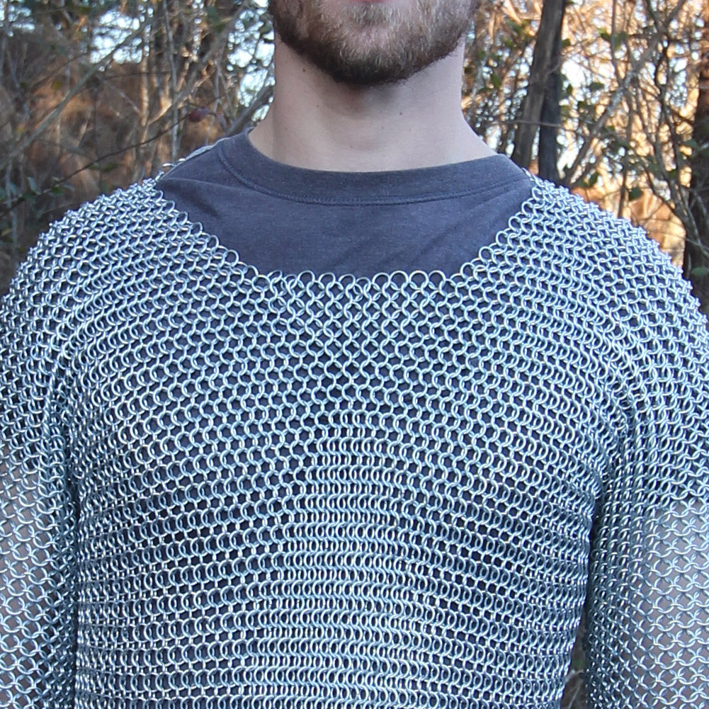 Medieval Knights Full Sleeve Hauberk Chainmail Medium