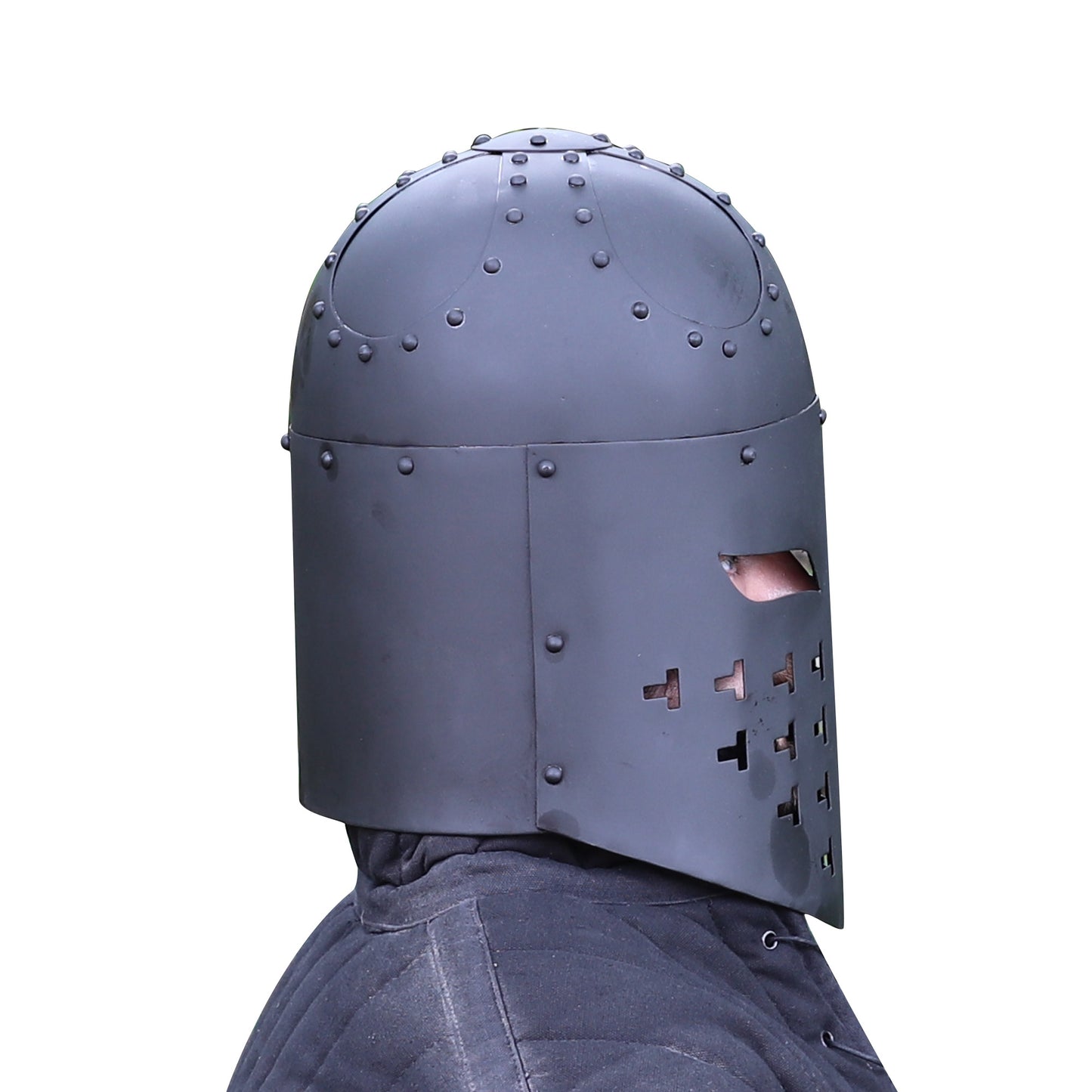 Fully Functional Sugarloaf Steel Helmet | Black