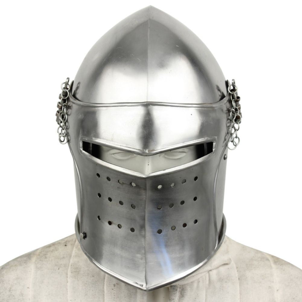 Medieval Renaissance Detachable Visor Barbute