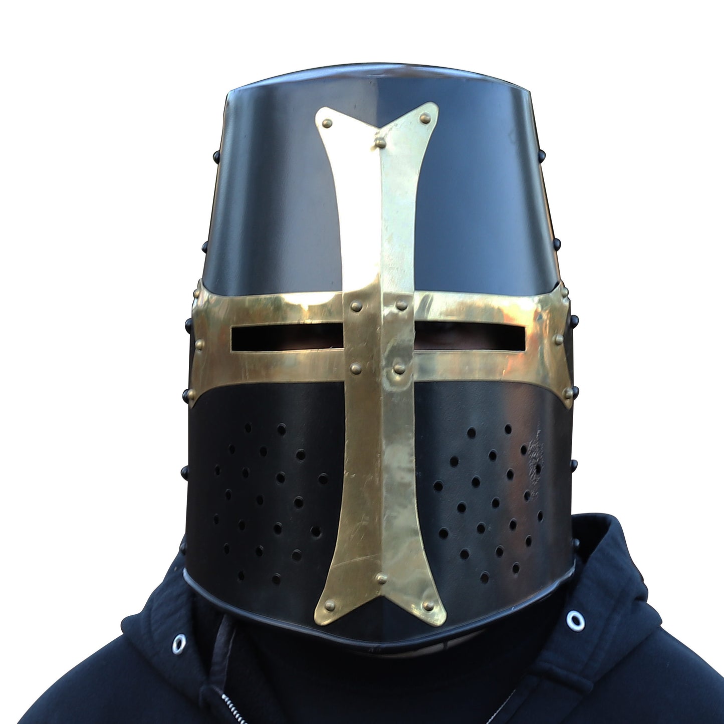 Dark Crusade Pure Brass Steel Great Helm Knights Helmet