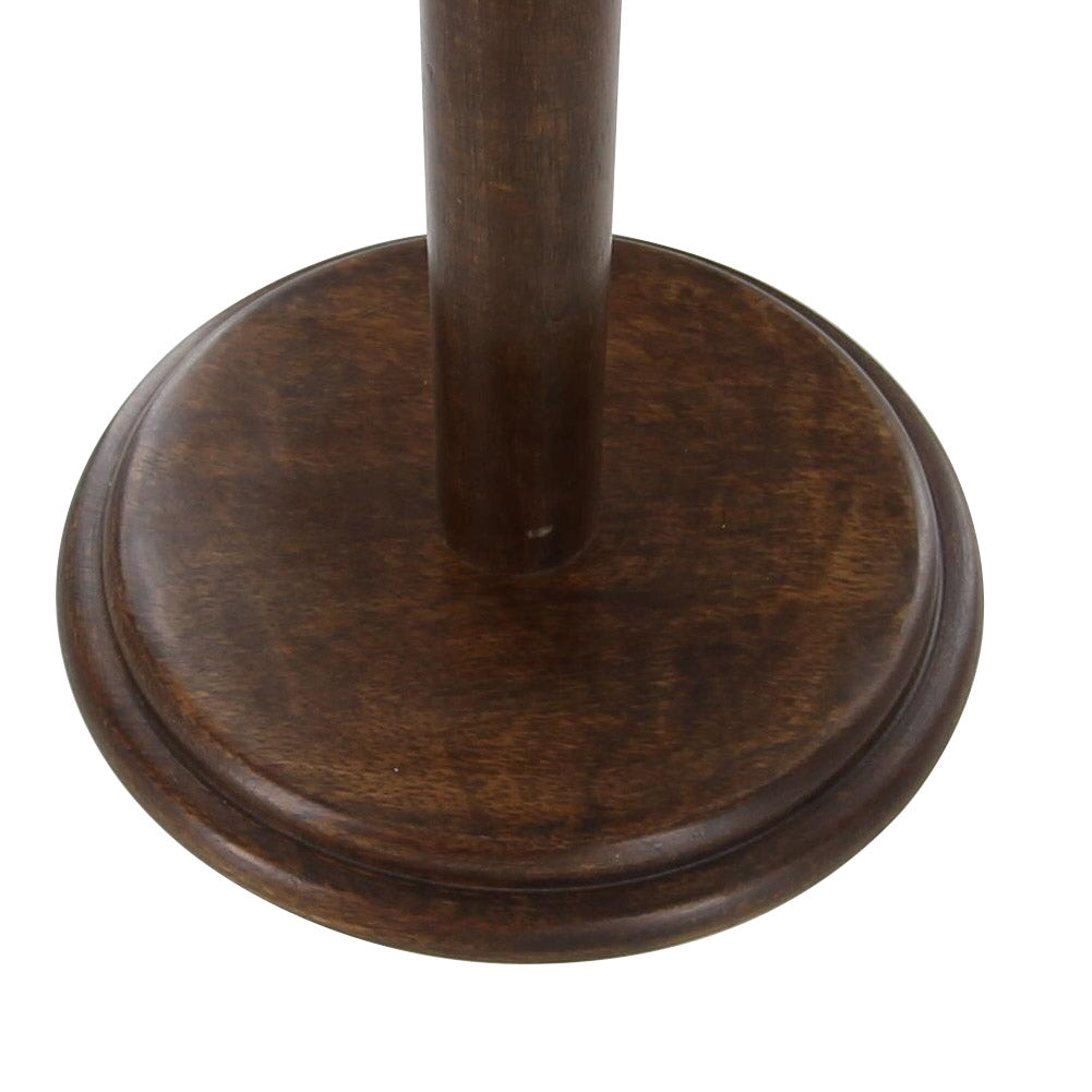 Round Base Wooden Helmet Stand