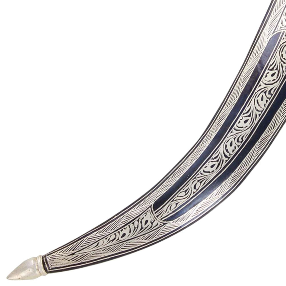 Damascus Steel Dagger with Koftgari Silverwork