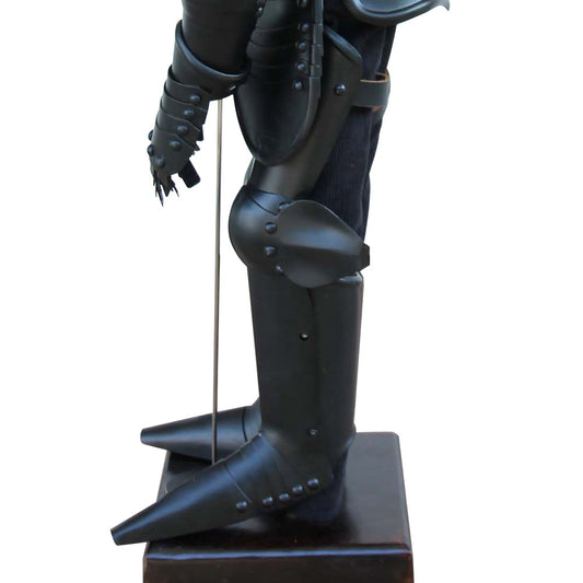 Medieval Mini Black Knight 14th Century Statute