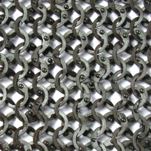 European Flat Ring Rivet Chain Mail Coif