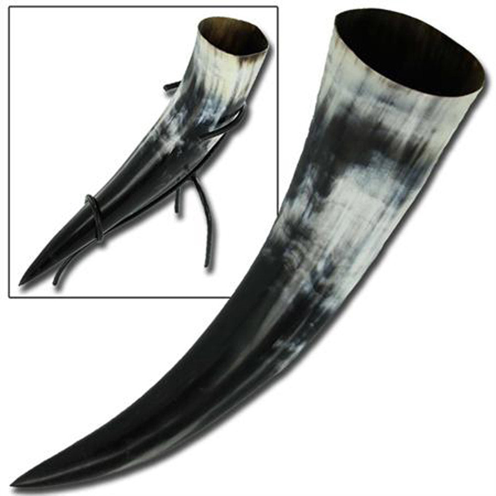 Medieval Viking Norwegian Drinking Horn & Stand