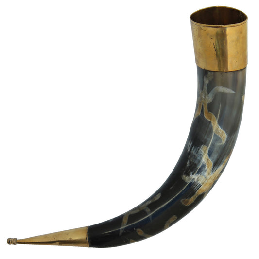 Brass Earth Essence Drinking Cow Horn