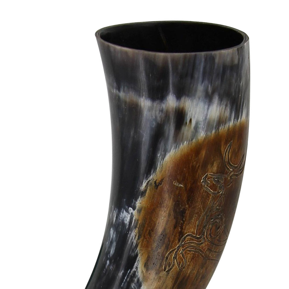 Burnt Roe Deer Saxon Sacred Drinking Horn