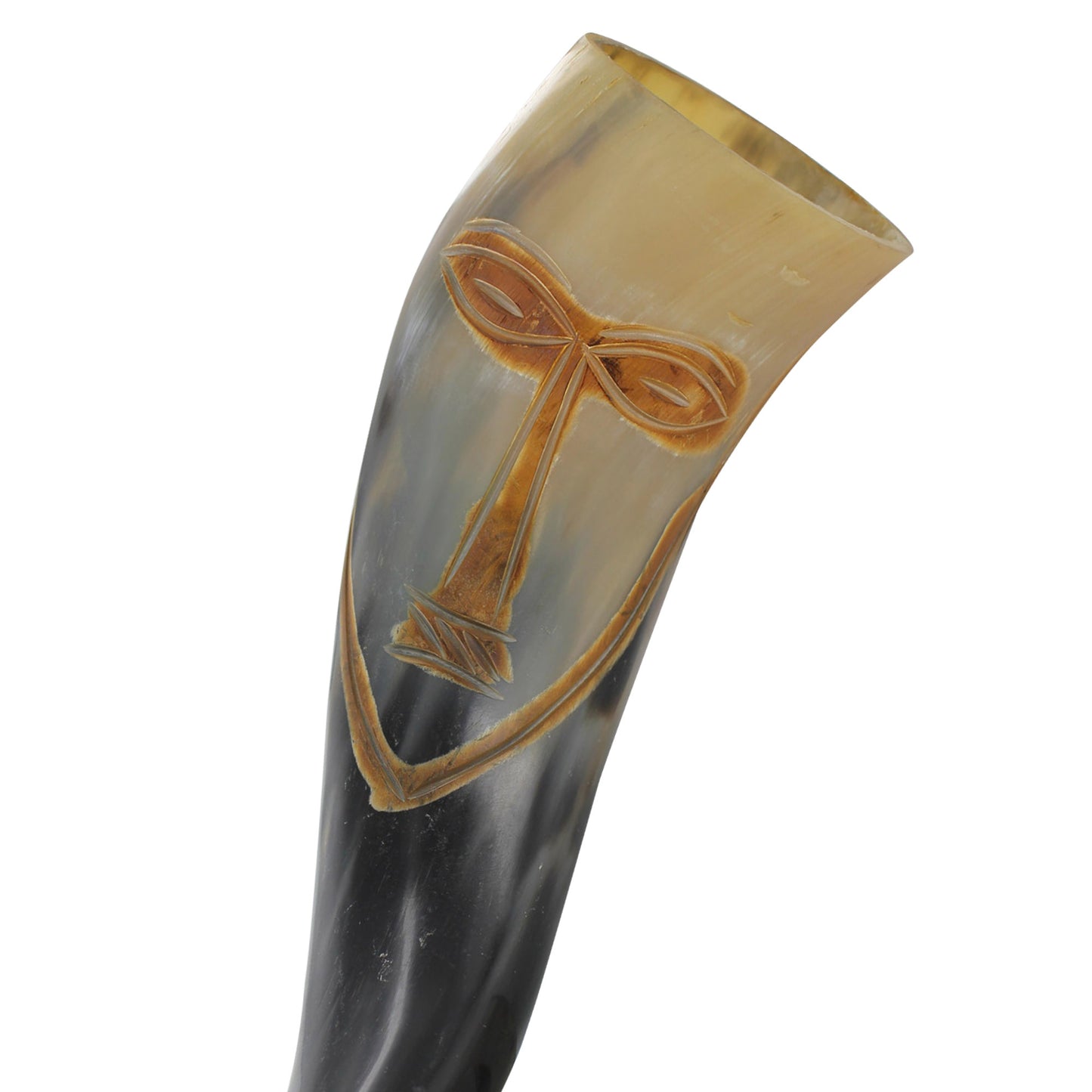 Vroulike Tribal Face Drinking Horn