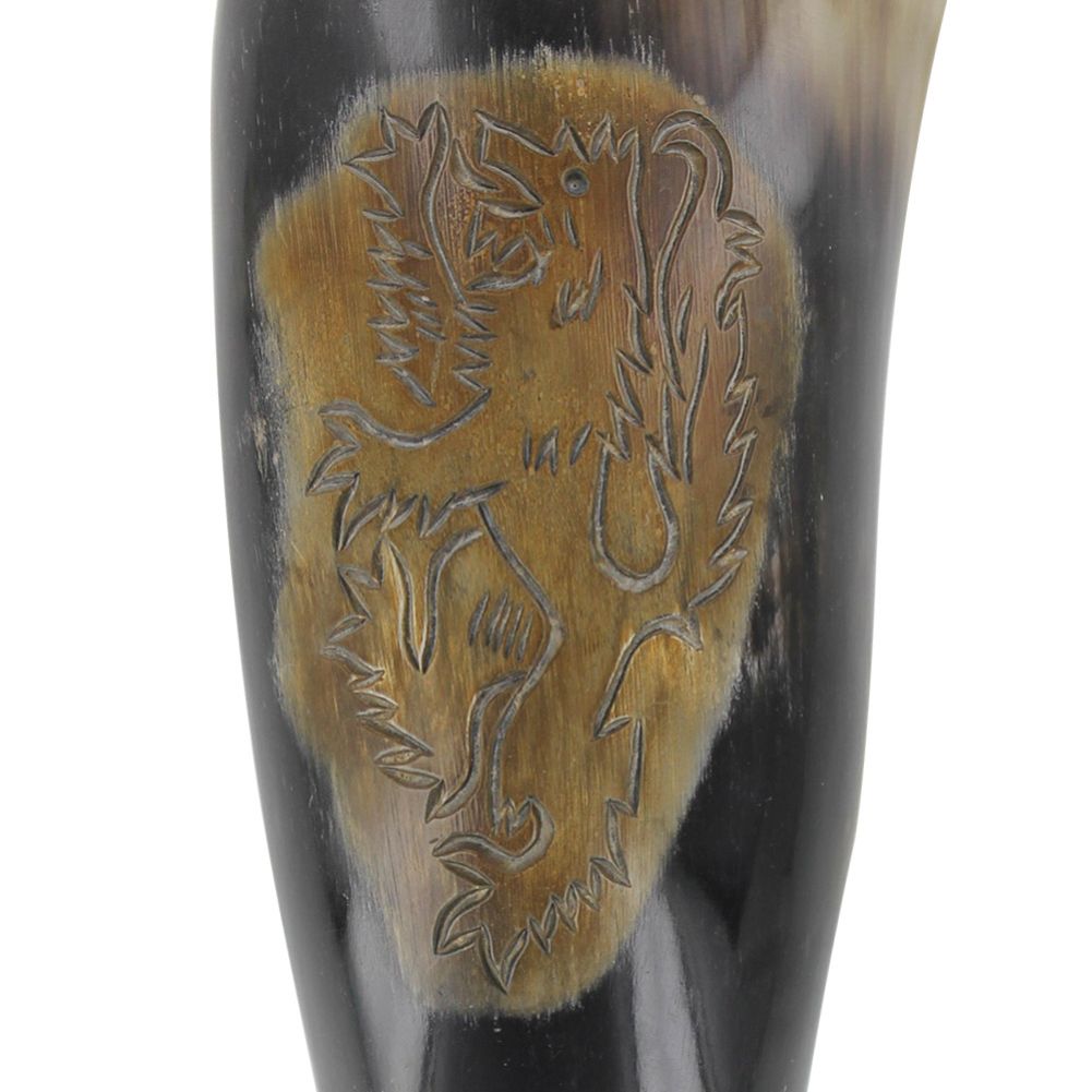 Renaissance Rampant Lion Drinking Horn