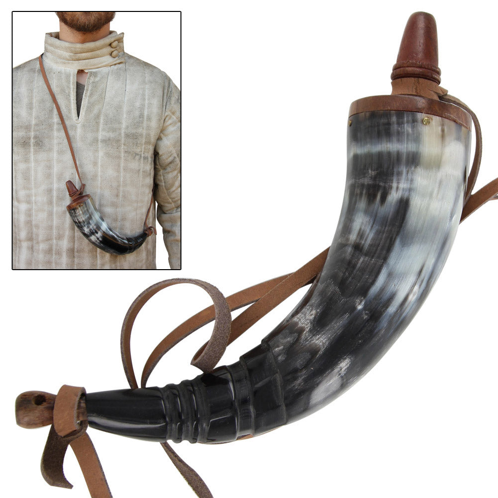 Medieval Renaissance Gunpowder Horn