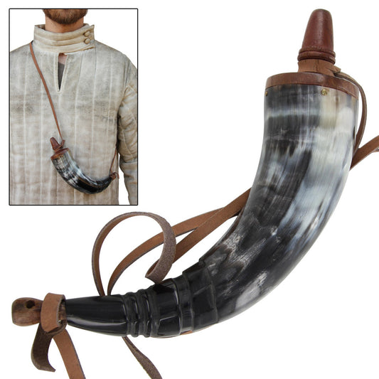 Medieval Renaissance Gunpowder Horn