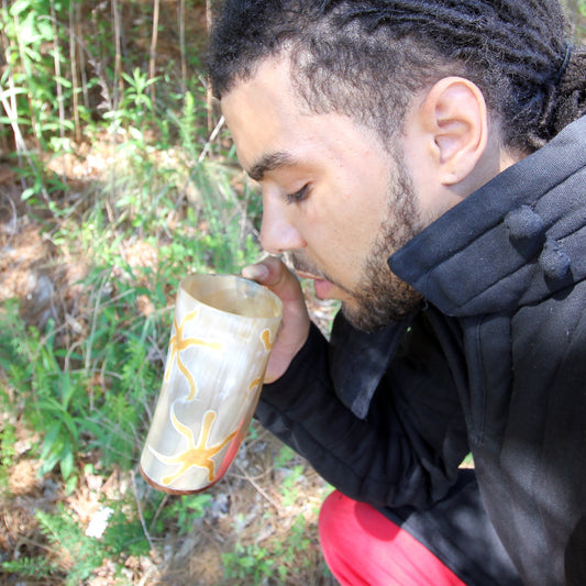 Earth Essence Drinking Horn Beer Mug