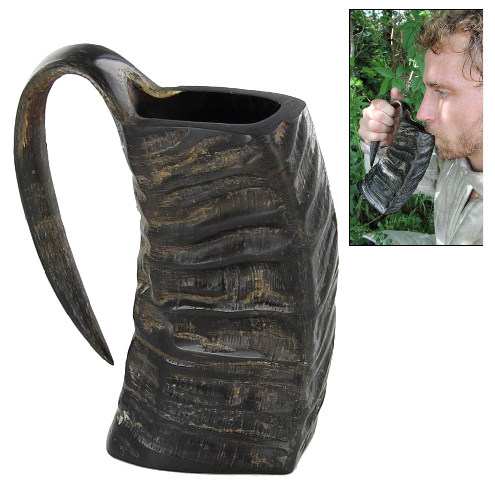 Norse Journeyman Water Buffalo Horn Drinking Mug