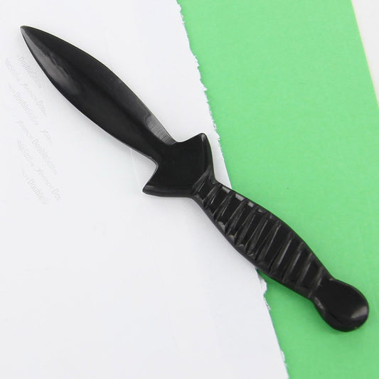 Polished Natural Cow Horn Training Boot Knife & Letter Opener