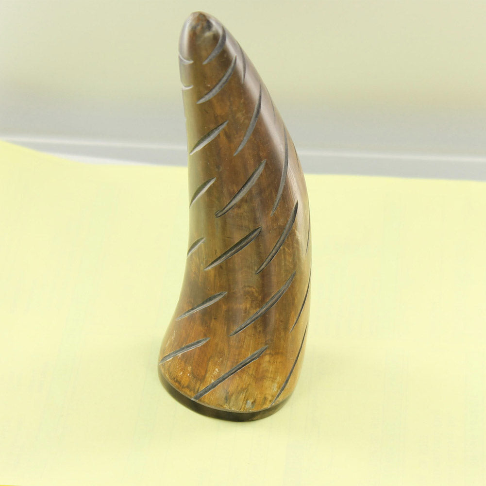 Natural Carved Cow Horn Paperweight