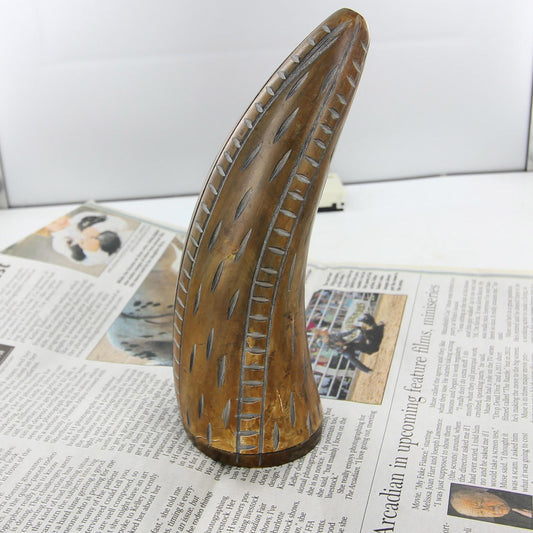 Reed Wetlands Tribal Cow Horn Paperweight