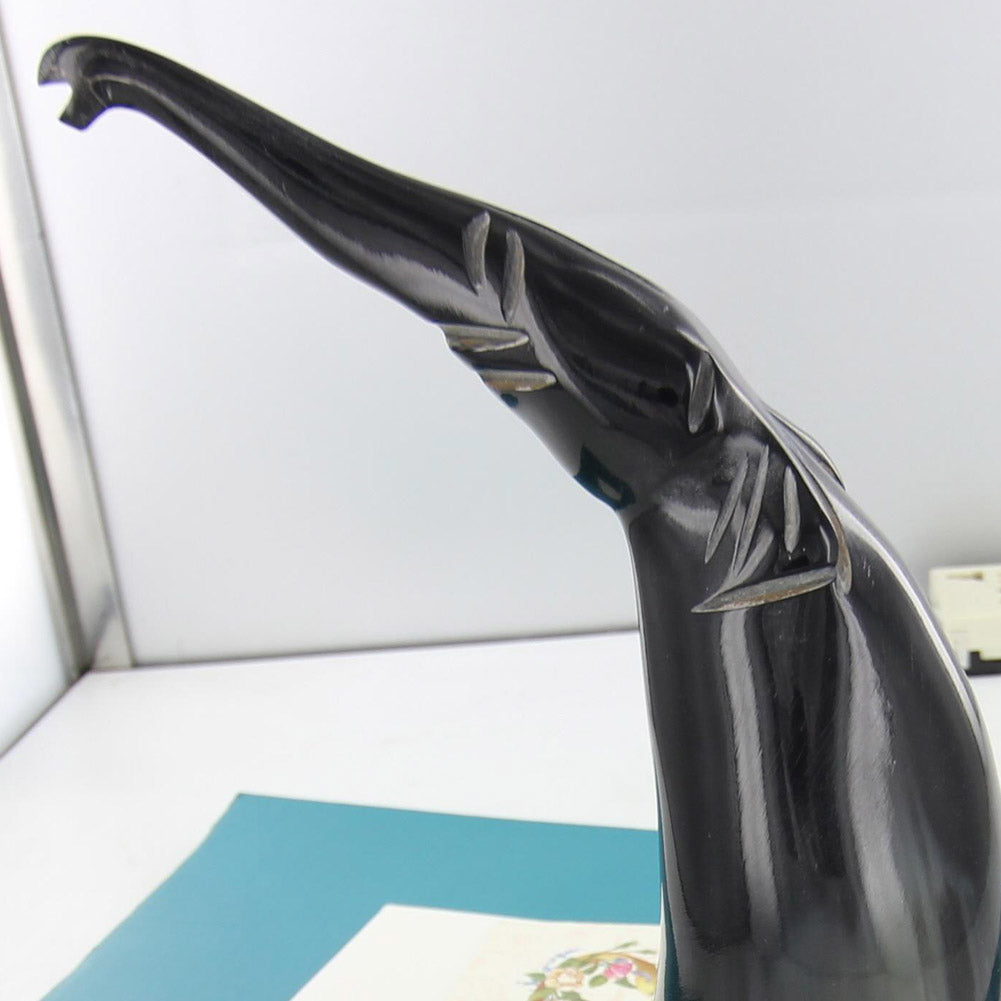 Royal African Elephant Cow Horn Statue Paperweight