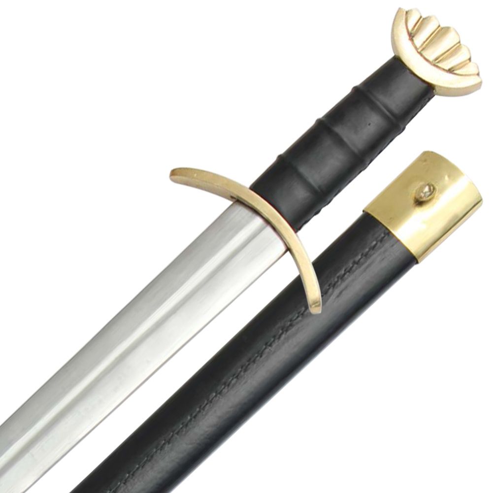 Handcrafted Brass Accented Viking Replica Sword