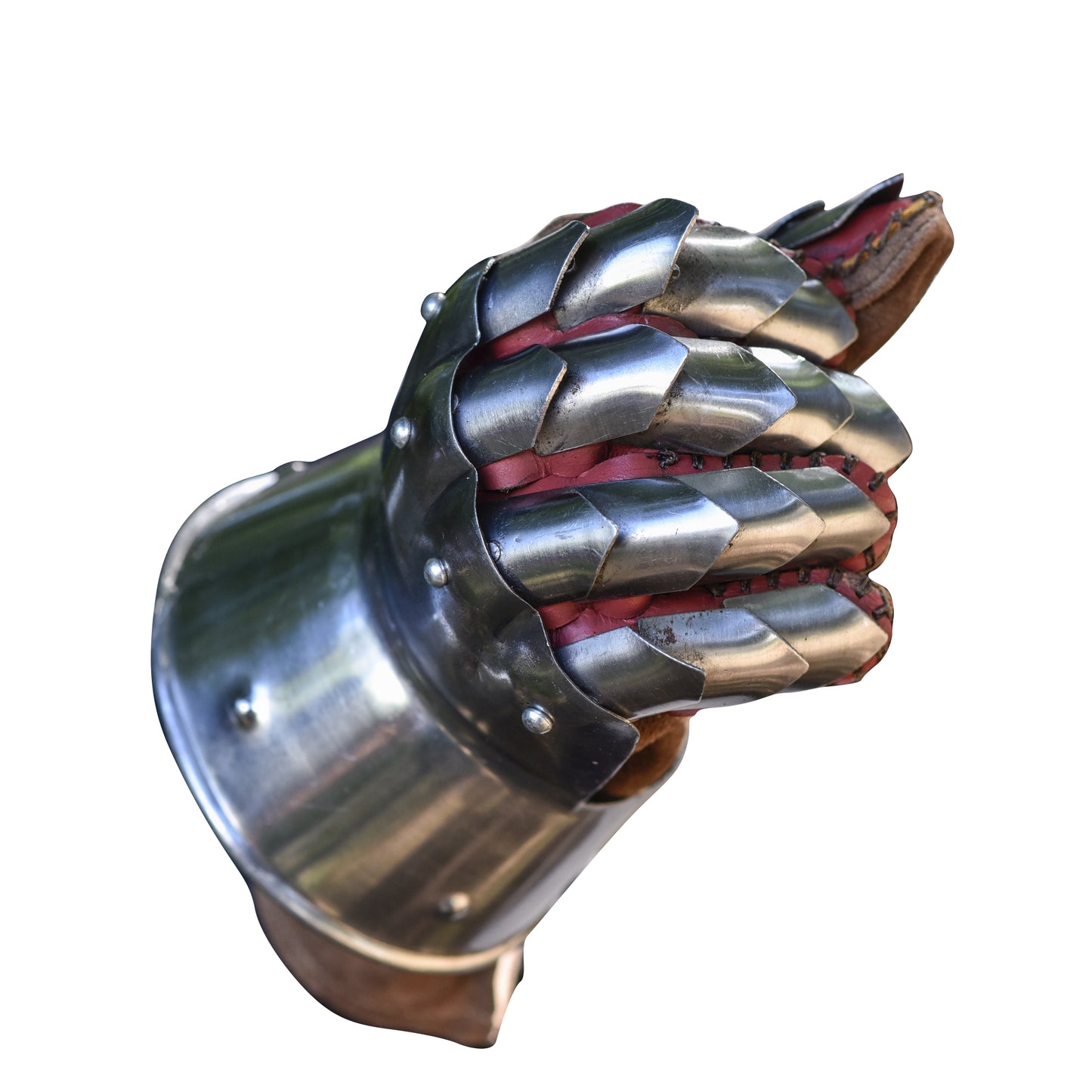 Dragon Hunter Medieval Steel Practice Gauntlets Leather Gloves Included