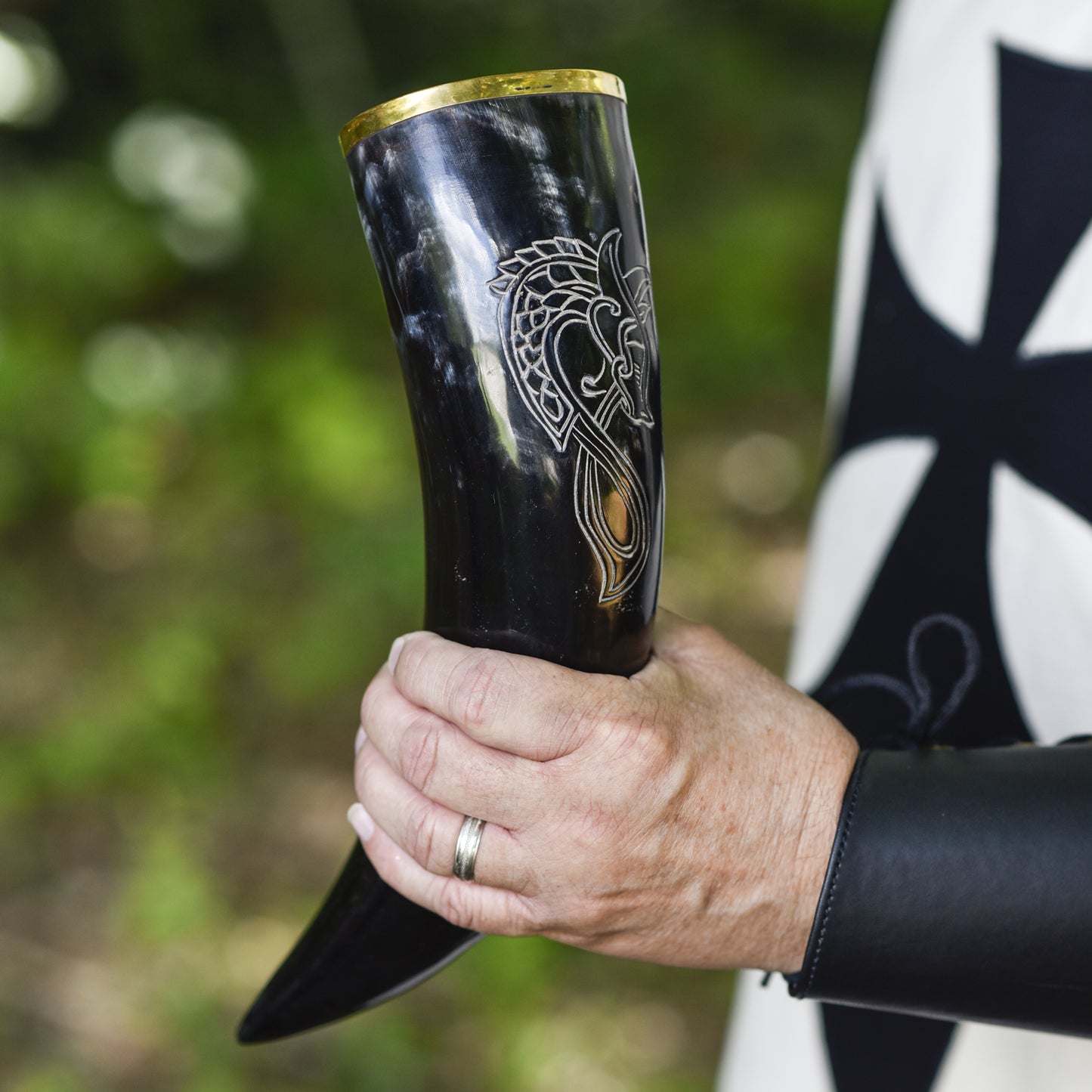 Medieval Viking Dragon Guild Drinking Horn Vessels