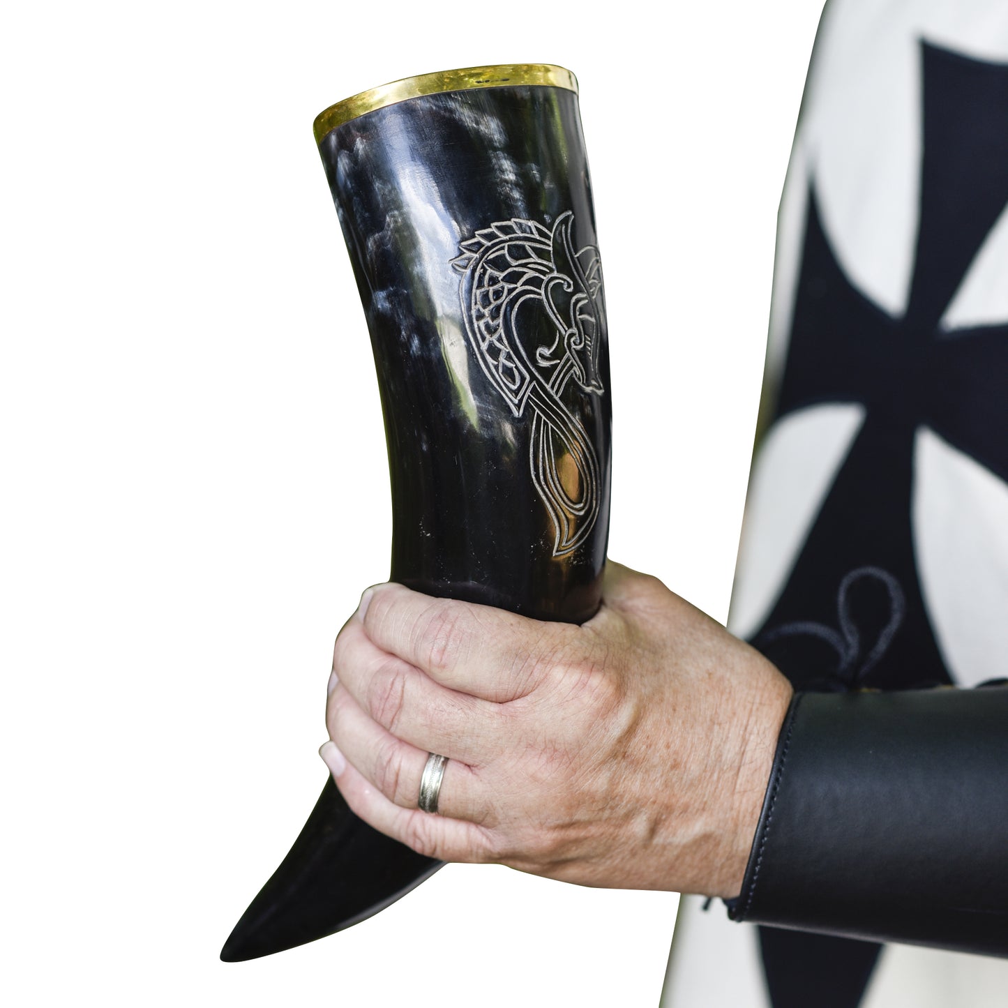 Medieval Viking Dragon Guild Drinking Horn Vessels