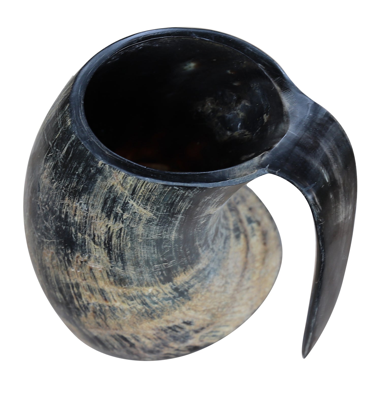 The Hooded Raven  Distressed Raider Large Viking Drinking Horn Tankard Mug [L]