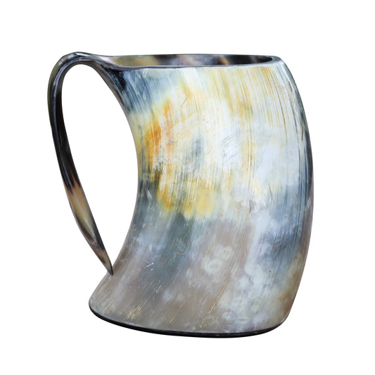 The Hooded Raven ™ Distressed Raider Extra Large Viking Drinking Horn Tankard Mug [XL]