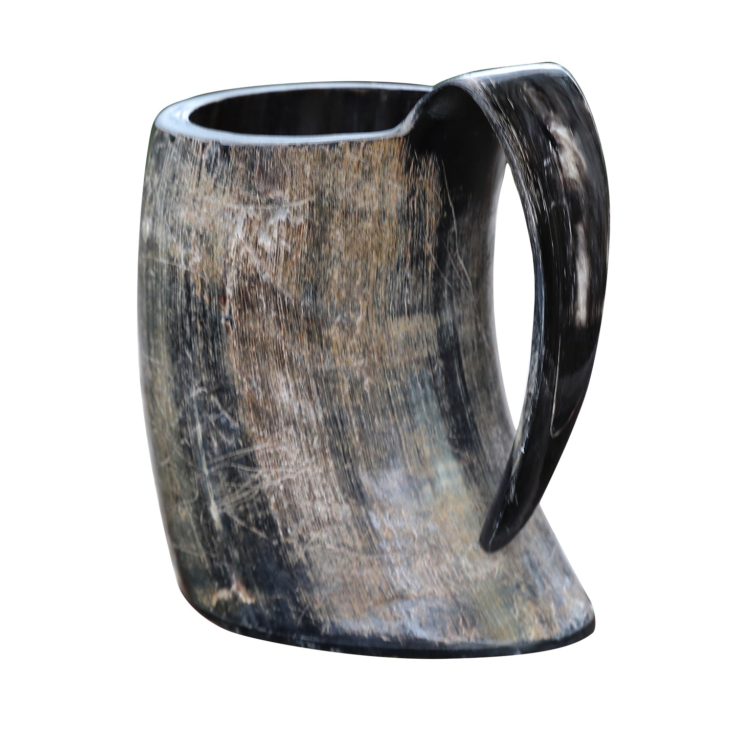 The Hooded Raven ™ Distressed Raider XXL Viking Drinking Horn Tankard Mug [2XL]