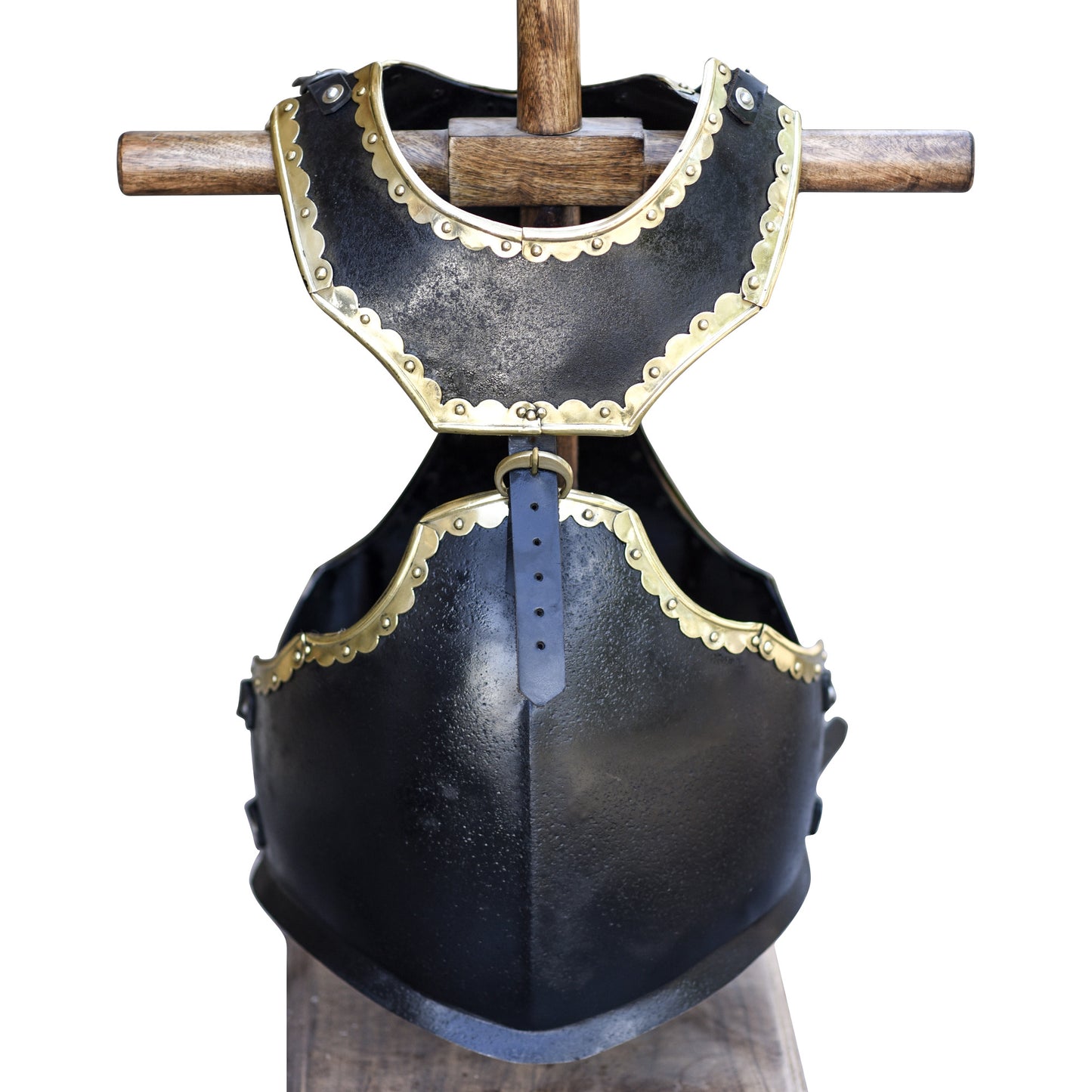 Armory Replicas  The Cursed Black Knight Functional Medieval Cuirass Gorget Set [L]