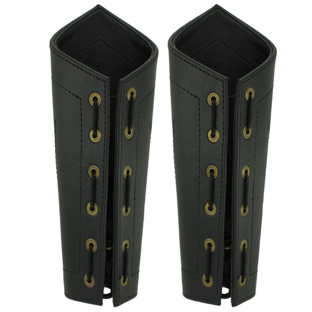 Rangers Sable Studded Leather Greaves