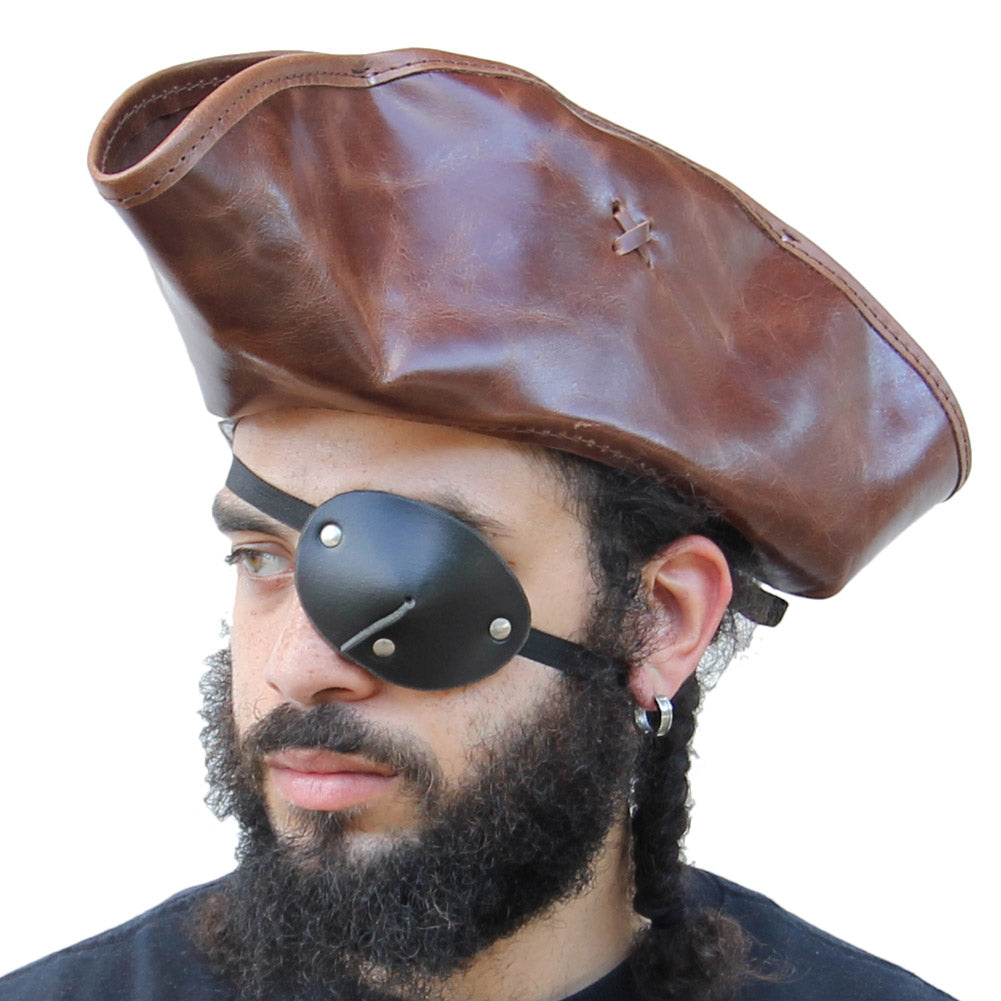 Leather Tricon Port Royal Pirate Hat