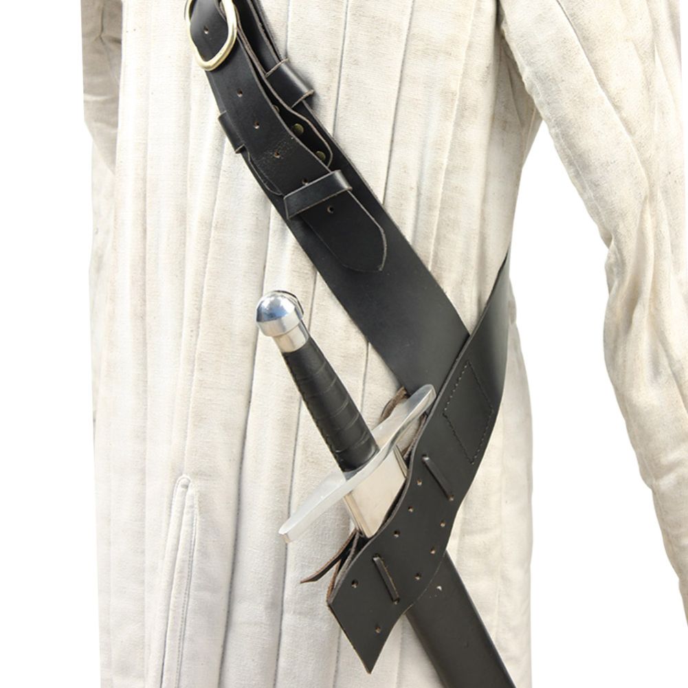 Queens Guard Medieval Baldric Belt Black