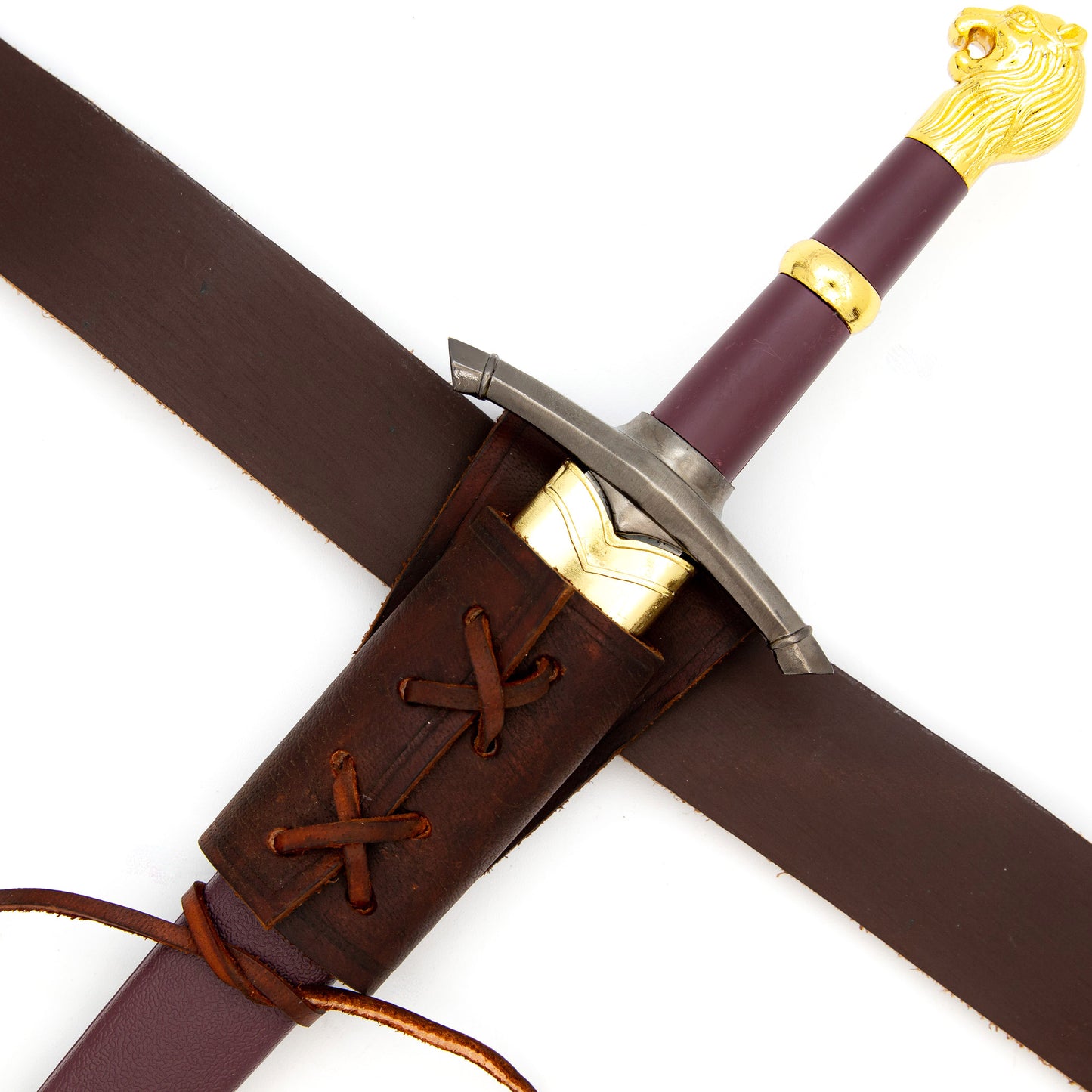 Medieval Chaucer Handmade Leather Dagger Frog | Choose Your Color