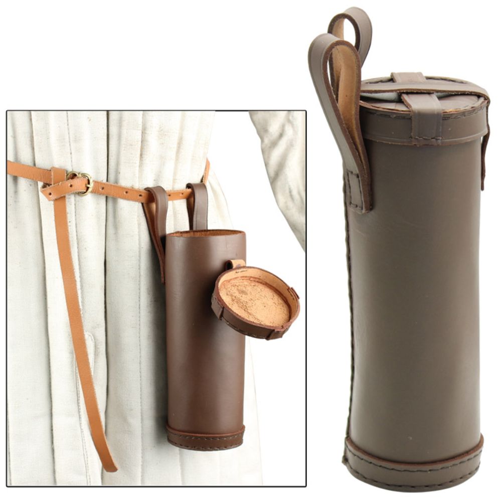 Medieval Leather Bottle Holder Brown