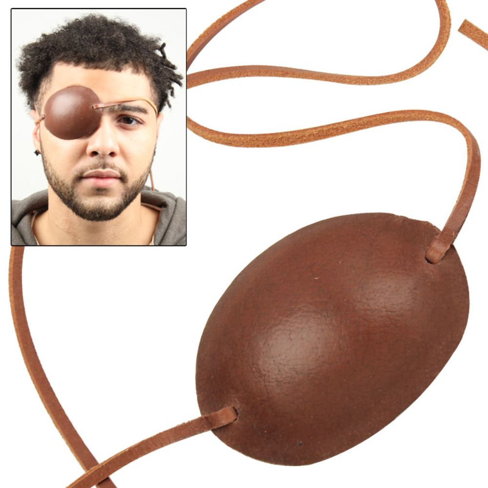 Pirate Captain Leather Eye Patch Brown