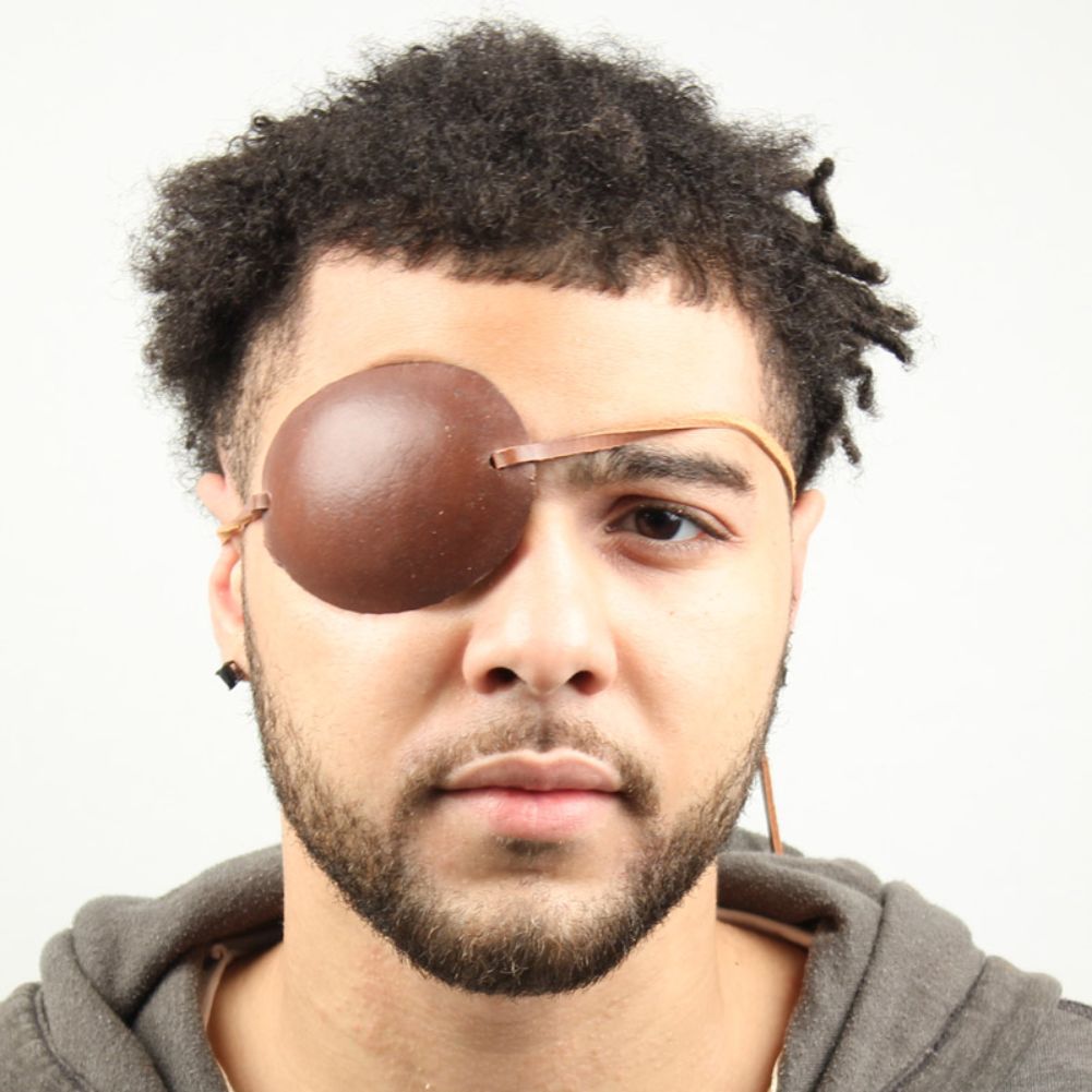 Pirate Captain Leather Eye Patch Brown