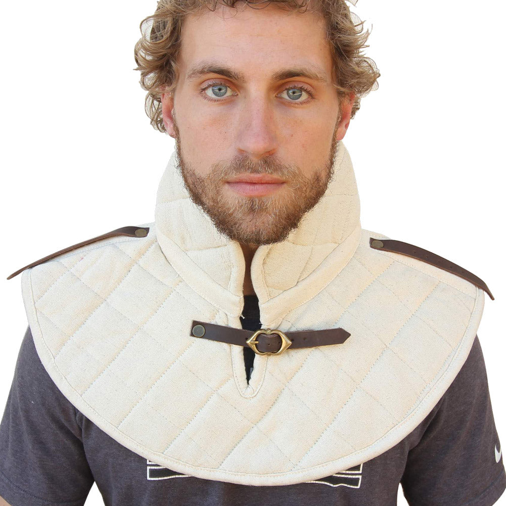 Cotton Padding Collar Armor Medieval Garment White