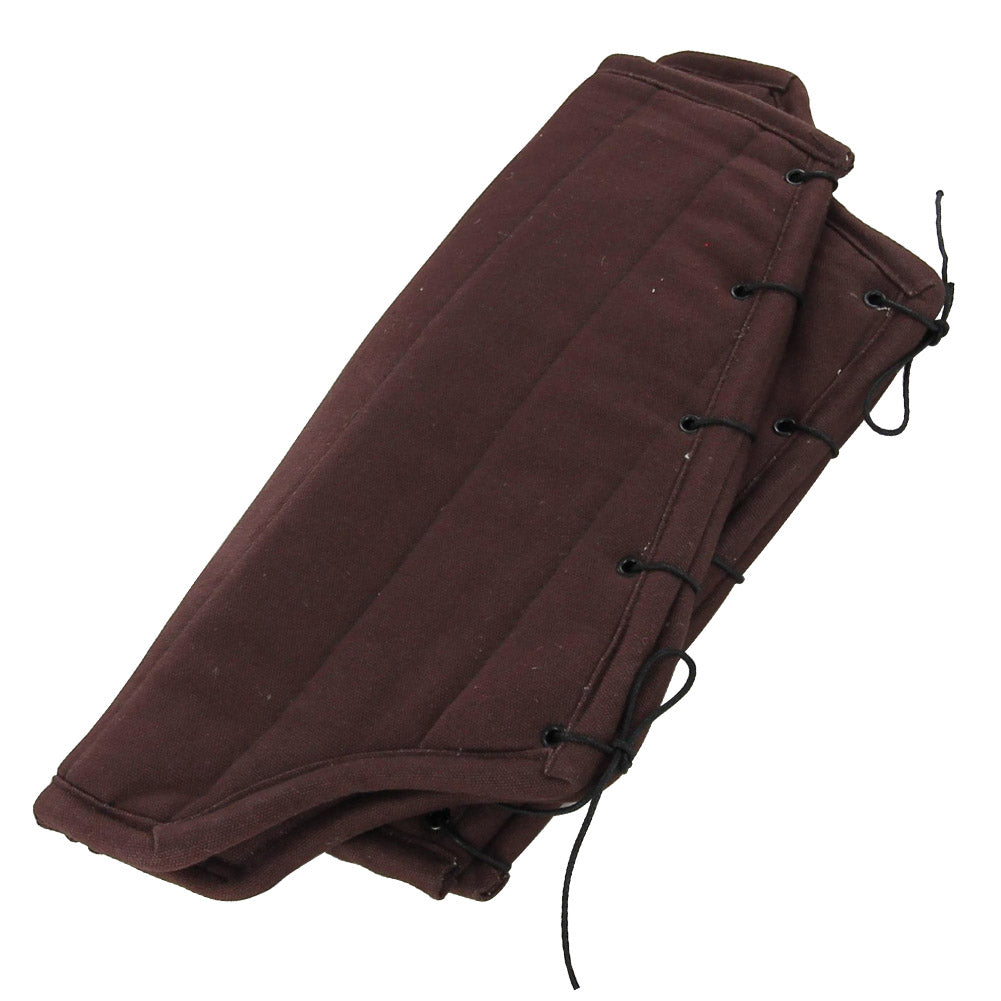 Medieval Padded Cloth Bracers - Brown